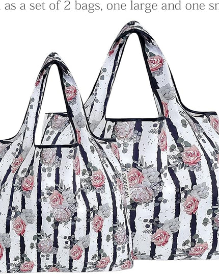 allydrew Large Foldable Tote Nylon Reusable Grocery Bags