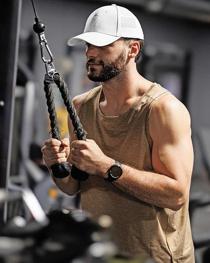 Gym Baseball Hats for Men by King & Fifth | Baseball Hat with Low Profile & Stylish Fabric + Workout Hat + Baseball Caps