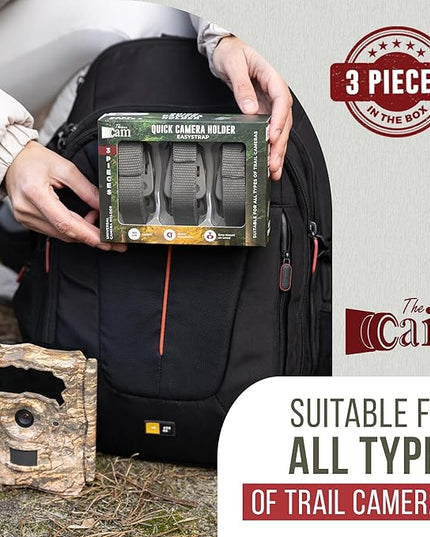 The...Cam Quick Camera Holder EasyStrap-3, Premium 3 Pack Trail Camera Straps,Game Camera Strap,Tree Belts,Durable Nylon Fiber,Hunting Gifts for Men, Hunting Utility Strap for Hanging Trail Cameras