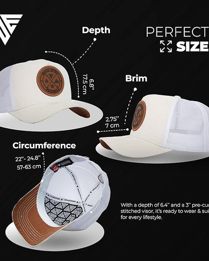 Urban Effort Mesh Back Cap - for Men and Women Baseball Hat 5-Panel Trucker Hat - Great Snapback Closure for Hunting & Hiking