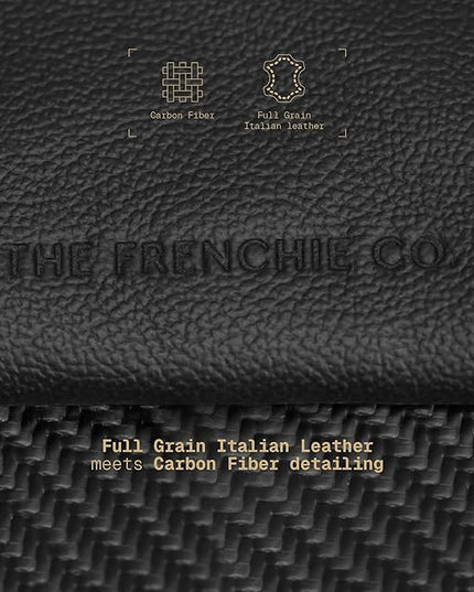 The Frenchie Co. - Work/Travel Speed Backpack - Expandable 23-30 L Laptop Pack - Anti-theft magnetic closure - Ballistic nylon body with full-grain Italian leather trim