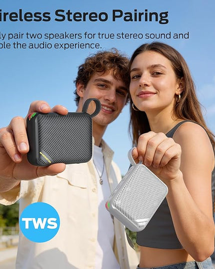 Monster S360 Portable Bluetooth Speaker, IPX7 Waterproof, Bluetooth 6.0, 20H Playtime, Powerful Stereo Sound, Support TF Card, Clear Hands-Free Calling Speaker for Home, Outdoors and Travel