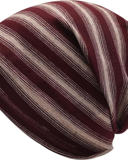 ZLYC Cotton Thin Slouchy Beanie Hat for Men Women Fashion Soft Stretch Knit Skull Cap