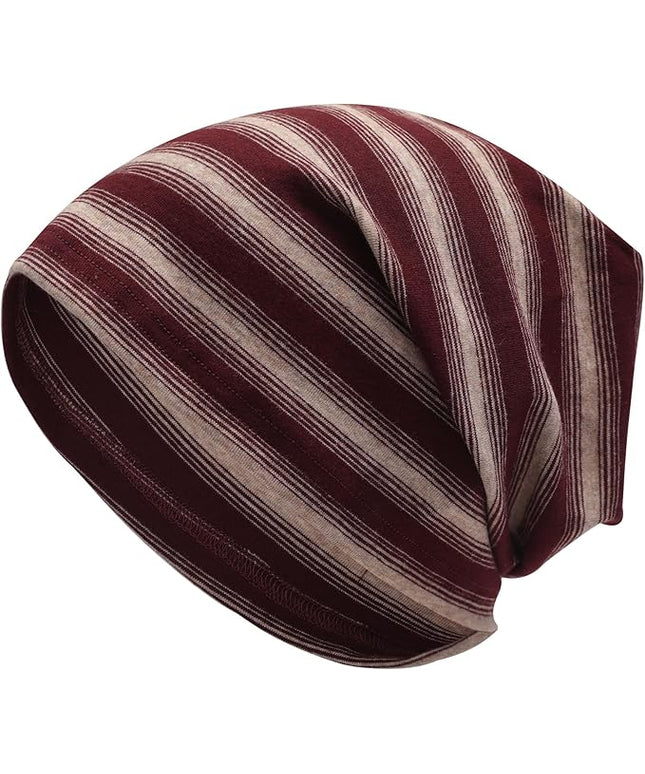 ZLYC Cotton Thin Slouchy Beanie Hat for Men Women Fashion Soft Stretch Knit Skull Cap