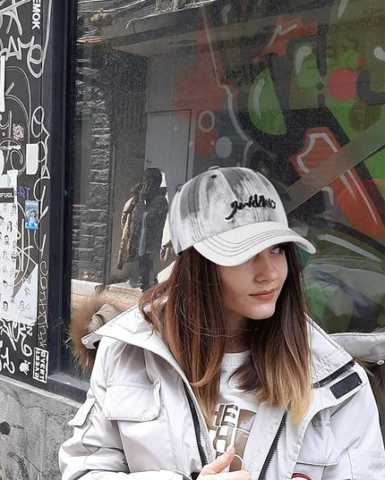 Trendy Unisex Graffiti Baseball Cap, Adjustable Cotton Baseball Cap for Men & Women, Athletic Streetwear Hat