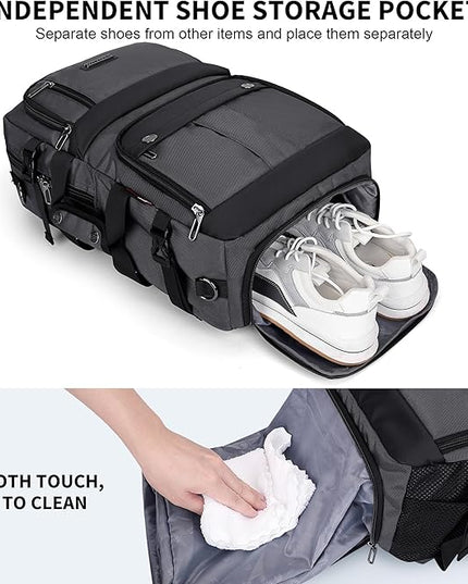 WITZMAN Carry on Travel Backpack for Men Women Laptop Backpack with USB Charging Port Airline Approved(B683 Silvery Grey)