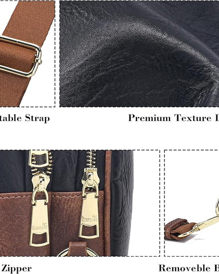 Anti Theft Crossbody Bags for Women Leather Sling Bag Cross Body Travel Purse Chest Bags Fanny Pack Gift Teen Girl
