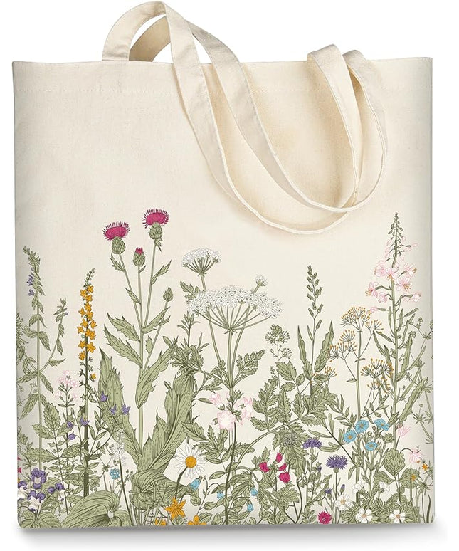 AUSVKAI Canvas Tote Bag for Women, Aesthetic Cute Grocery Grocery Reusable Cotton Gift Bag for Shooping Beach Trendy Gifts