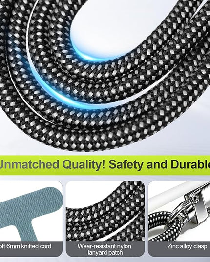 Phone Lanyard & Phone Wrist Strap, 3 in 1 Adjustable Anti Theft Phone Strap for Travel Hiking Cycling Climbing