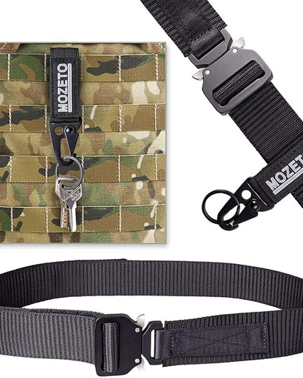 MOZETO Tactical Belts for Men 1.5" Nylon EDC CCW Gun Belt for Concealed Carry Holsters with Heavy Duty Quick Release Buckle
