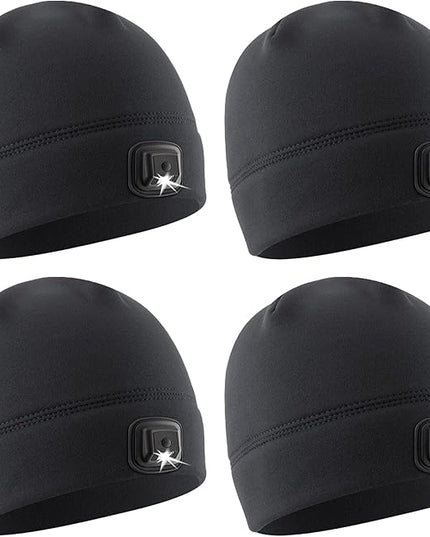 POWERCAP LED Hat Light 150 Lumens Rechargeable Fleece Beanie with Bright Built-in Headlamp Waterproof LED Warm One Size Cap