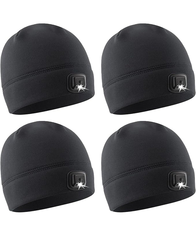 POWERCAP LED Hat Light 150 Lumens Rechargeable Fleece Beanie with Bright Built-in Headlamp Waterproof LED Warm One Size Cap