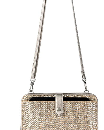 Sakroots Artist Circle Smartphone Crossbody in Coated Canvas, Detachable Wristlet Strap