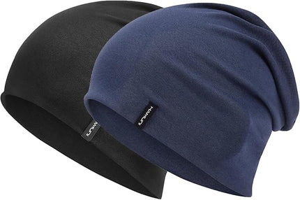 Slouchy Beanie for Women Men Soft Cotton Chemo Hats Double-Layer Warm Beanie Cap for Daily Wear & Transitional Seasons