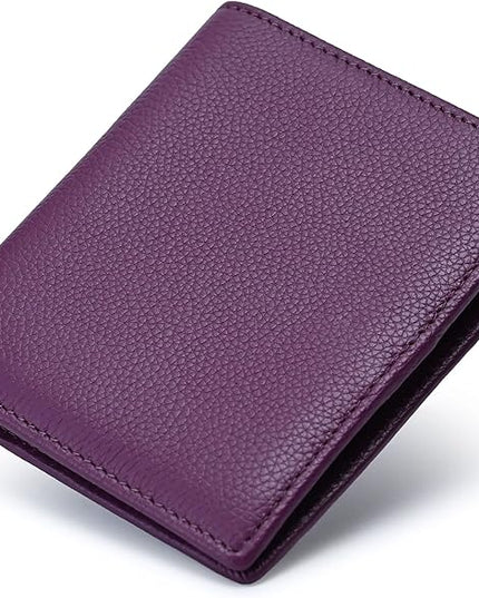 Bveyzi Ultra Slim Small RFID Wallet for Women, Leather Tiny Thin Bifold Pocket Ladies Wallet
