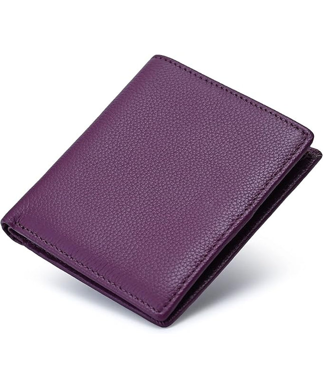 Bveyzi Ultra Slim Small RFID Wallet for Women, Leather Tiny Thin Bifold Pocket Ladies Wallet