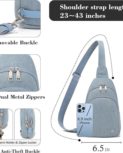 Anti Theft Crossbody Bags for Women Leather Sling Bag Cross Body Travel Purse Chest Bags Fanny Pack Gift Teen Girl