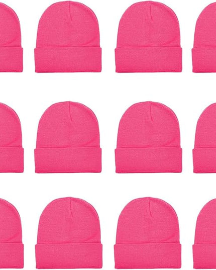 Gelante Unisex Beanie Cap Knitted Warm Solid Color and Multi-Color Multi-Packs