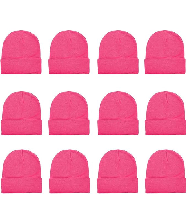 Gelante Unisex Beanie Cap Knitted Warm Solid Color and Multi-Color Multi-Packs