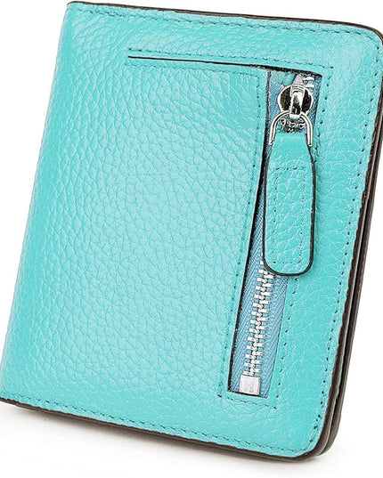 AINIMOER Small Leather Wallet for Women, Ladies Credit Card Holder RFID Blocking Women's Mini Bifold Pocket Purse