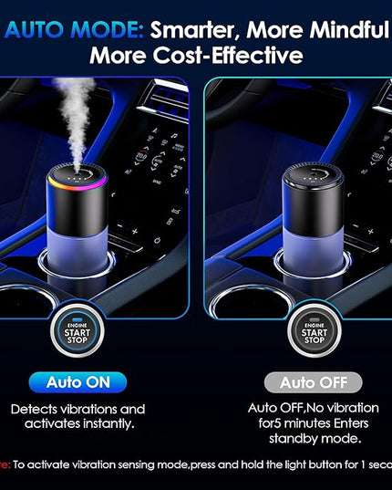 Car Air Freshener, Smart Car Air Freshener,car Diffuser with 150 ML (5oz) Capacity Multi-fragrance,RGB Music Syncing Light, Auto On/Off (Cologne)