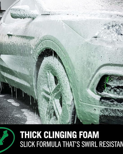 Turtle Wax Hybrid Solutions Pure Wash, pH Neutral Extreme Foaming Car Wash Soap, Bucket or Foam Cannon Application, Won't Strip Waxes or Coatings, Clay Bar Lubricant, Spot-Free Clean, 64 fl oz