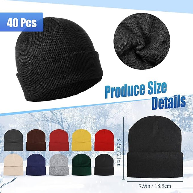 Hillban Winter Beanie Hat Gloves Set with Warm Socks Bulk, Homeless Knitted Beanie Cap Thick Thermal Winter Gloves Socks Pack