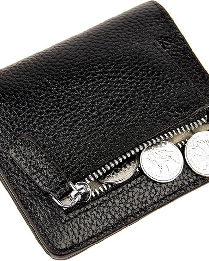 AINIMOER Small Leather Wallet for Women, Ladies Credit Card Holder RFID Blocking Women's Mini Bifold Pocket Purse