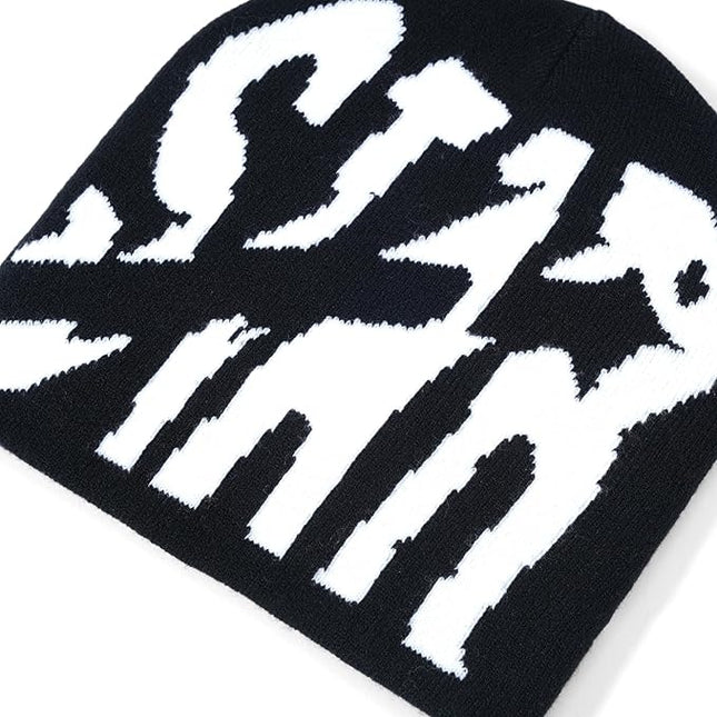 Y2K Beanie for Men Women Knitted Hat Winter Cap Star Design Warm Casual Skullies Cold Weather Knit Outdoor
