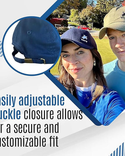 Baseball Cap with Adjustable Buckle Closure - Regular Fit Baseball Hat for Men & Women - Stylish Recycled Cotton Cap