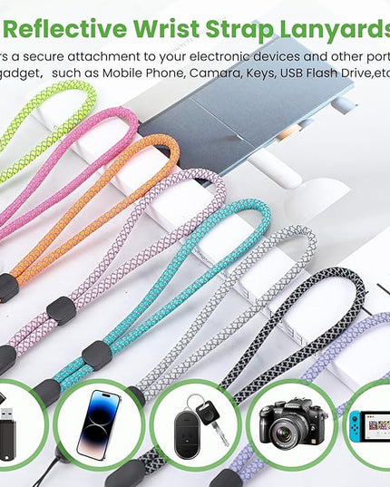 Hand Wrist Strap Lanyard, Adjustable Nylon Colorful for Mobile Phone, Camara, USB Flash Drive, ID Name Tag Badge