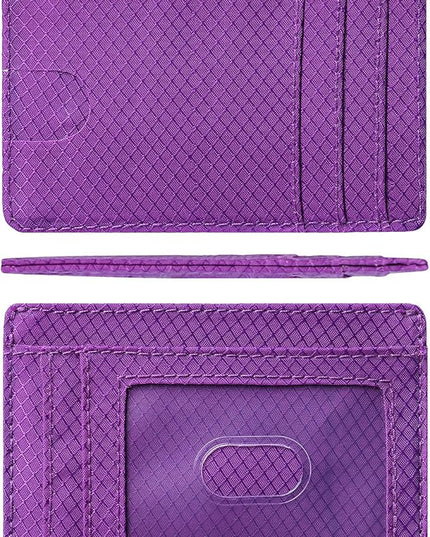 Artpaxy Slim Wallet for Men & Women, Minimalist Front Pocket Card Holder for Travel, RFID Blocking, Water Resistant Nylon Wallet for ID & Cash & Credit Card