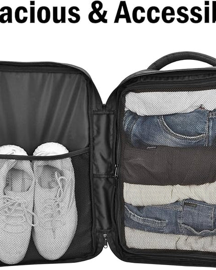 Expandable Laptop Backpack, Business Travel Backpack,TSA-Flight Approved Backpack with USB Charging Port fit 17.3 Inch Laptop for Men