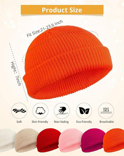 SATINIOR Trawler Beanie Watch Hat Roll-up Edge Skullcap Fisherman Beanie for Women Men