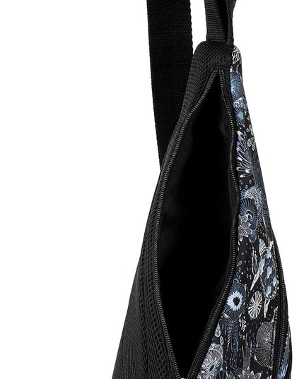 Sakroots On The Go Sling Bag for Women in Eco-Twill, Large Convertible Crossbody Backpack With Main Zipper Closer, Made From Recycled Materials - Midnight Seascape
