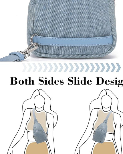 Anti Theft Crossbody Bags for Women Leather Sling Bag Cross Body Travel Purse Chest Bags Fanny Pack Gift Teen Girl