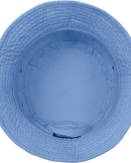 Falari Men Women Unisex Cotton Bucket Hat 100% Cotton Packable for Travel Fishing Hunting Summer Camp