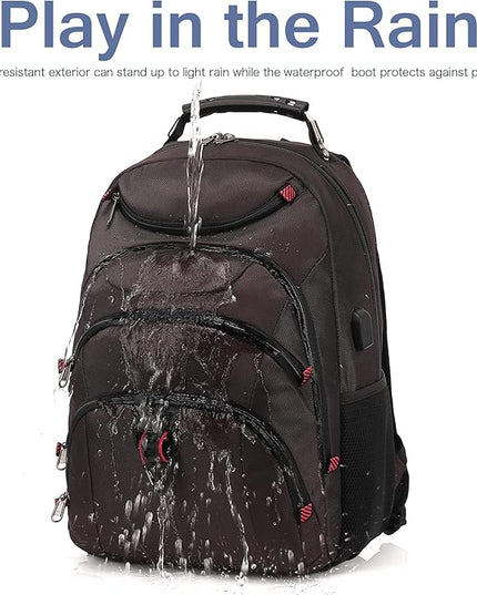Boavan Laptop Backpack for men, 15.6 inch Laptop Bag with USB Port, Waterproof Travel Work Backpack Purse, Anti-Theft Teacher Nurse Doctor Casual Bookbags Office Business backpack,Coffee