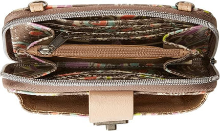 Sakroots Artist Circle Smartphone Crossbody in Coated Canvas, Detachable Wristlet Strap