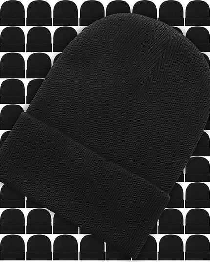Toulite Bulk Winter Beanies for Homeless Donation Unisex Warm Knitted Beanie Hats Skull Cap