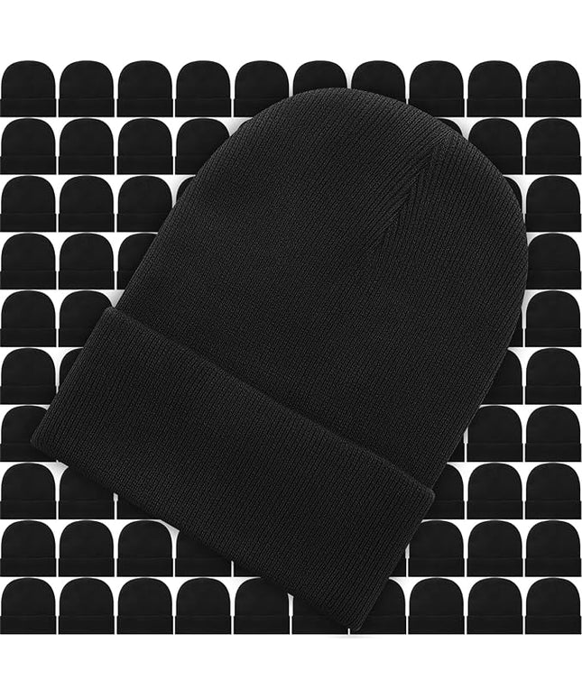Toulite Bulk Winter Beanies for Homeless Donation Unisex Warm Knitted Beanie Hats Skull Cap