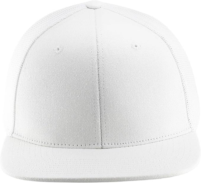 Flat Bill Snapback Mesh Hats | Fits OSFM & XXL Big Head | Blank Solid Color Adjustable Trucker Hat for Men