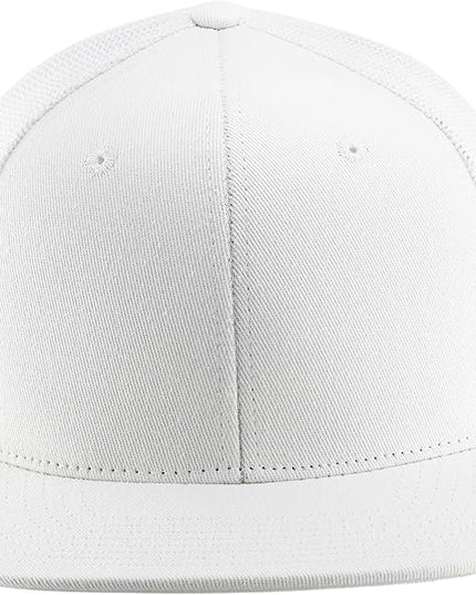 Flat Bill Snapback Mesh Hats | Fits OSFM & XXL Big Head | Blank Solid Color Adjustable Trucker Hat for Men