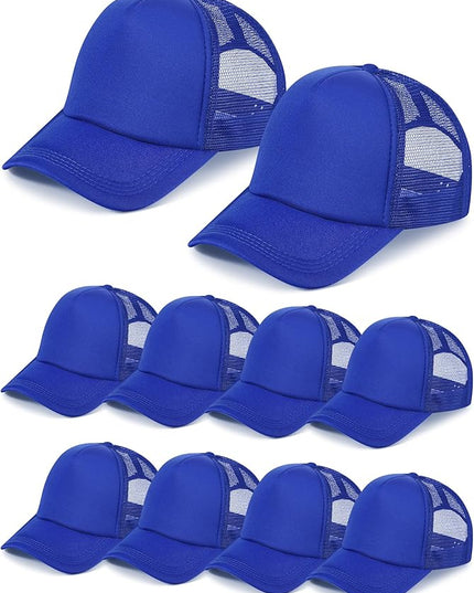 10 Pcs Sublimation Blank Trucker Hats Bulk Mesh Baseball Cap Polyester Mesh Trucker Hat for Men and Women