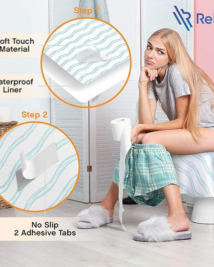 Toilet Seat Covers Disposable - 20 Pack - Waterproof, Ideal for Kids and Adults – Extra Large, Individually Wrapped for Travel, Toddlers Potty Training in Public Restrooms (Waves, 20)