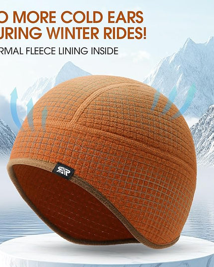 Skull Cap Helmet Liner, Winter Thermal Cycling Cap for Men & Women, Lightweight Cycling Hat for Biking Running Outdoor Work
