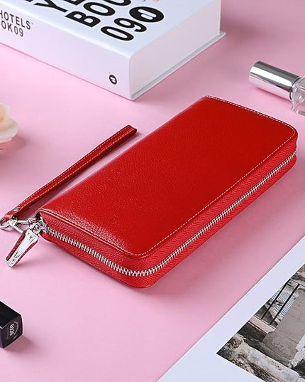 Lavemi Small Compact Women Wallet RFID Blocking Genuine Leather Bifold Purse with ID Windows