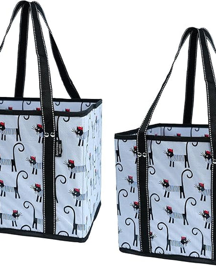 BeeGreen Large Waterproof Reusable Bags Christmas Heavy Duty Shopping Tote for Groceries Pool Gift with Webbing Handles