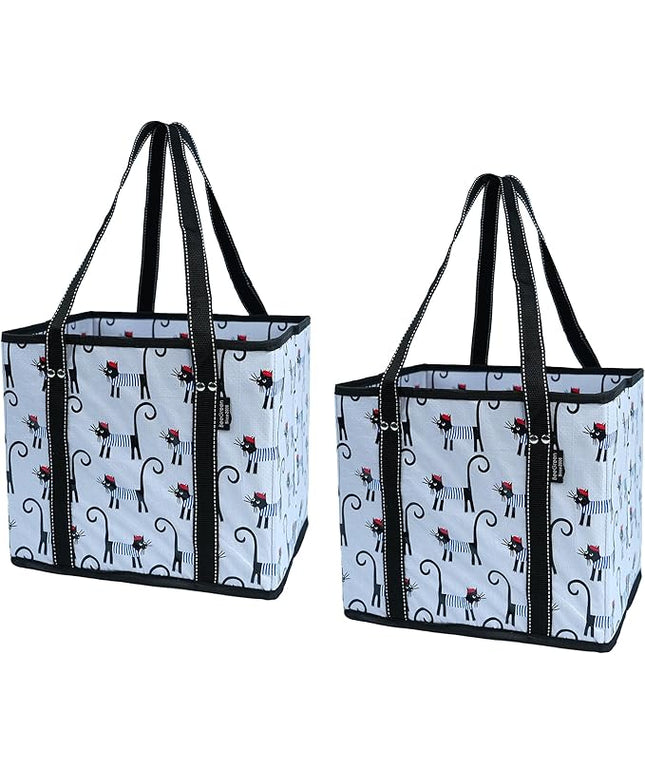 BeeGreen Large Waterproof Reusable Bags Christmas Heavy Duty Shopping Tote for Groceries Pool Gift with Webbing Handles