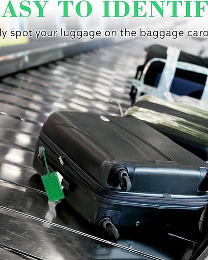 10 Pack Luggage Tags for Suitcases, Airplane Travel Essentials for Flying, International Travel Must Haves, and Luggage Accessories by Sodsay